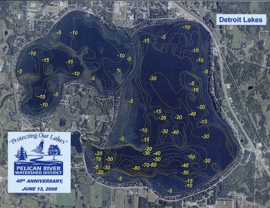 Lake Detroit Depth Map
